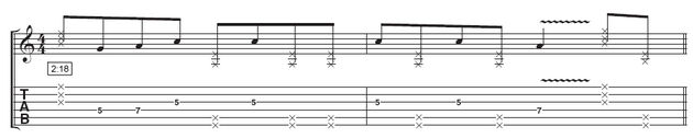 Paul Gilbert on playing rhythmically Lick 1: The trick here is to play aggressively to get the most out of each note. Get comfortable with the muted chords first, then the riff and then combine the two.